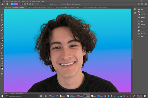 Gradient background in Photoshop