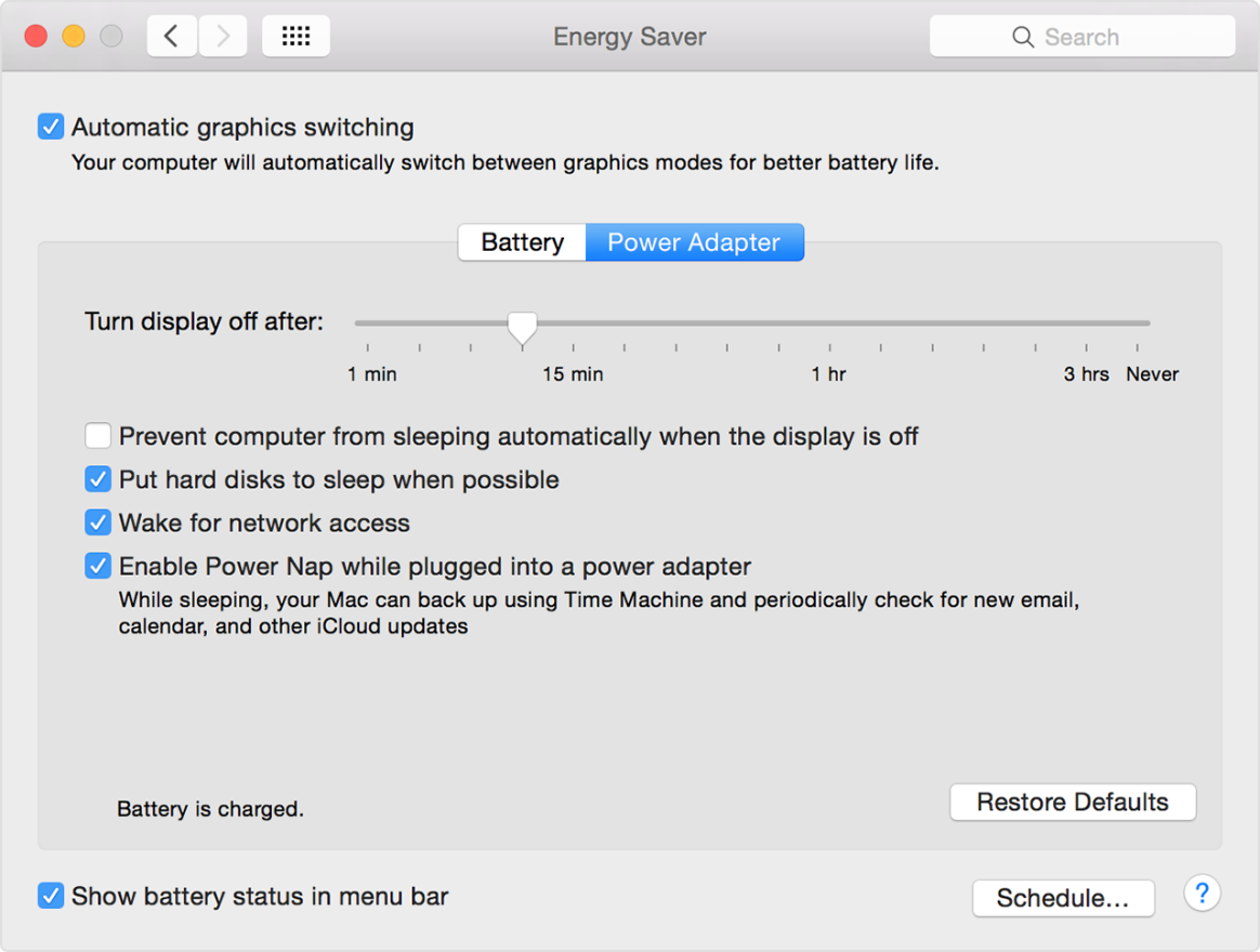 Graphics and Display Settings macOS