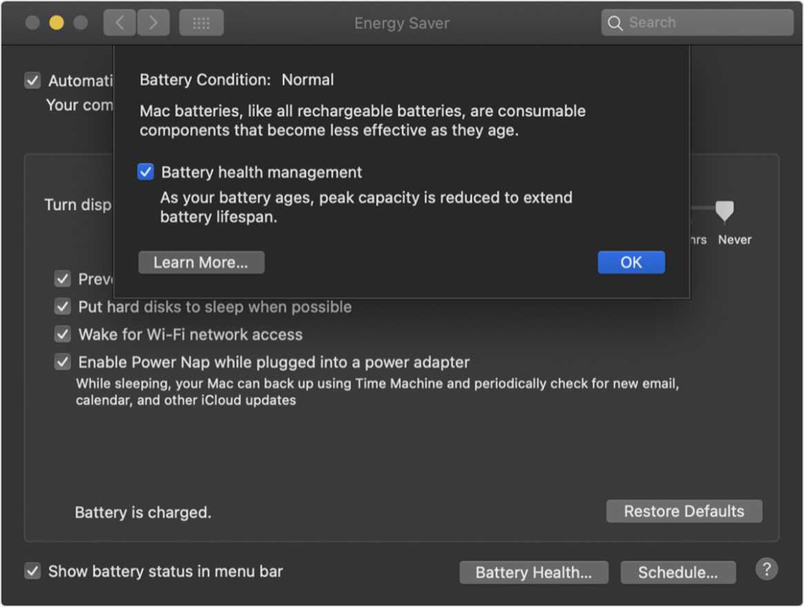Battery management macOS
