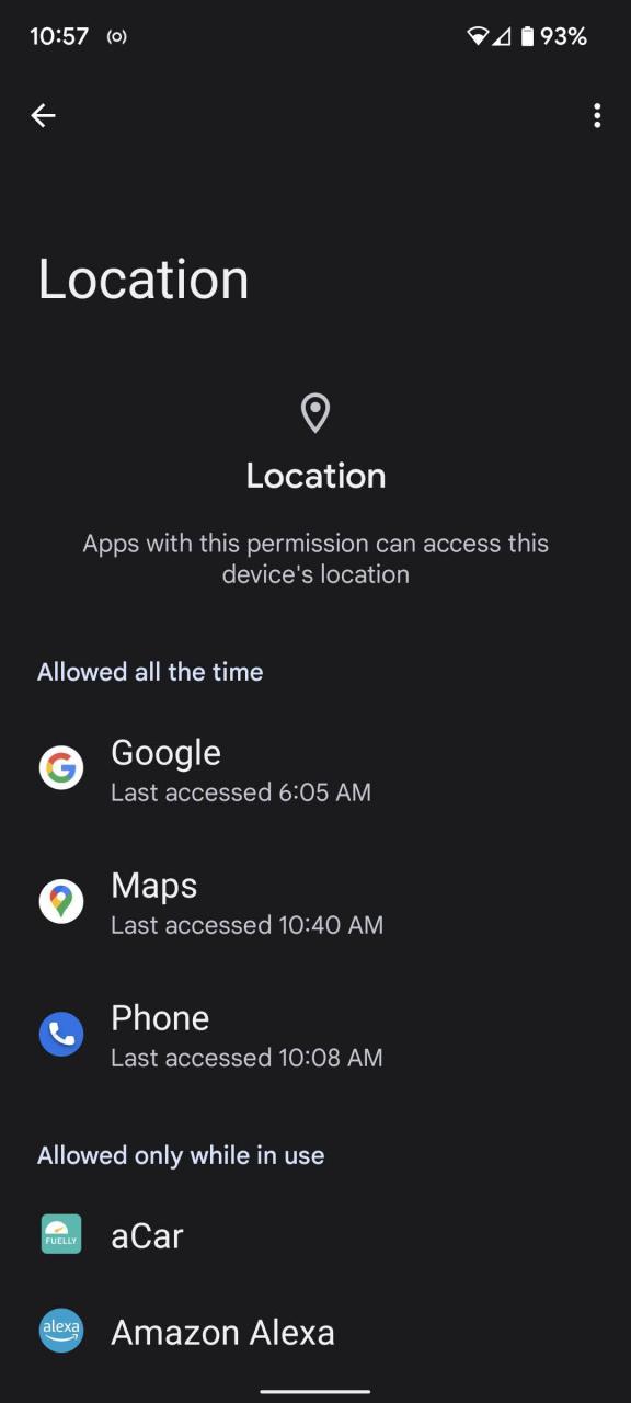 App permissions classifies apps by which permissions you allow them to have.